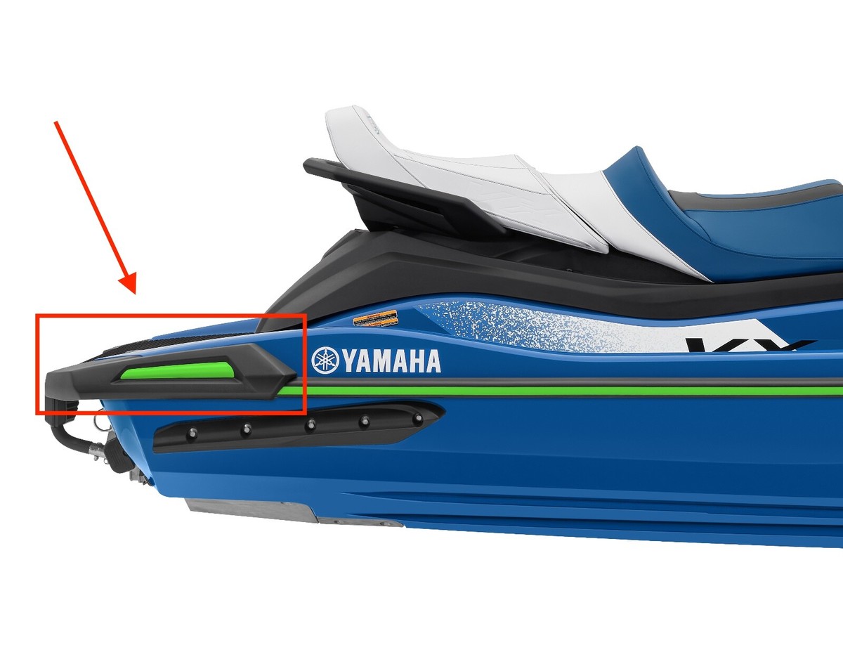 YAMAHA 2022-2024 VX CRUISER/ REAR RH Corner Green Bumper Gunwale