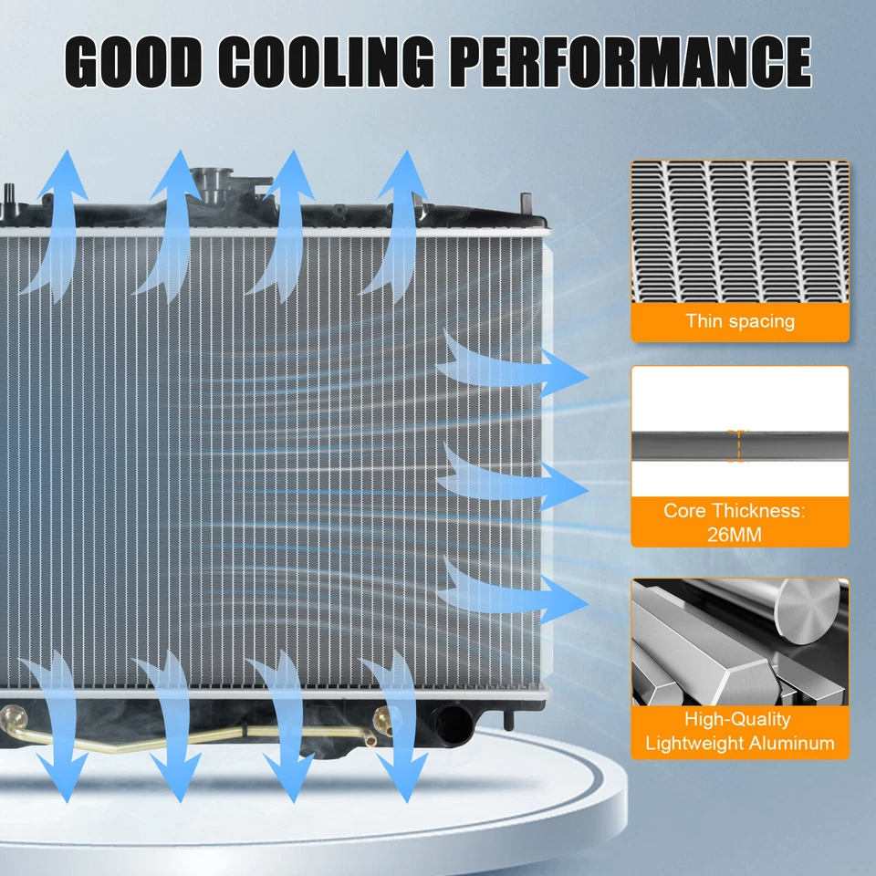 Радиатор 2195-E для 1998-2004 Isuzu Rodeo 1999-2002 Honda Passport 3,2 л V6 - Изображение 3 из 4