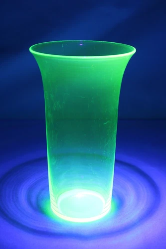 Green Depression Uranium Glass Tumbler