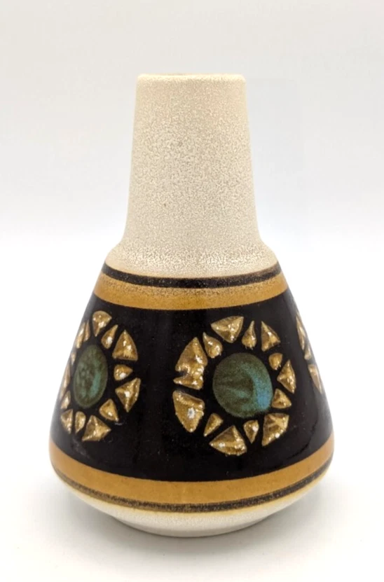 Vintage Dumler & Breiden MCM German Pottery Pitcher Ewer Atomic Atomic Starburst - Image 3 of 4