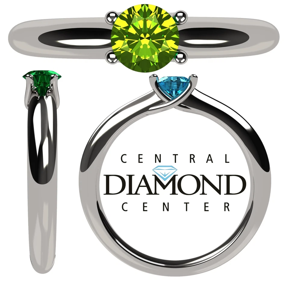 925 Sterling Silver Lucita Solitaire Ring with Simulated Birthstone Jewelry - Image 2 of 4