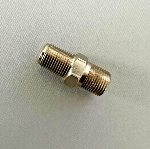Coax Coaxial F Type Cable Adapter Connector Female to Female Extension Silver - Picture 2 of 4