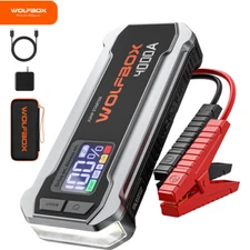 WOLFBOX Car Battery Jump Starter 4000A, 12V LED Display Portable Jumpstart Box