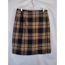 Charter Club Plaid Pure New Wool Wrap Skirt