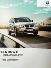 Brochure depliant BMW F25 X3 xDrive 20i 28i 35i 18d 20d 30d 35d 1 2013