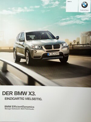 Prospekt Brochure BMW F25 X3 xDrive 20i 28i 35i 20d 30d 35d 2 2011