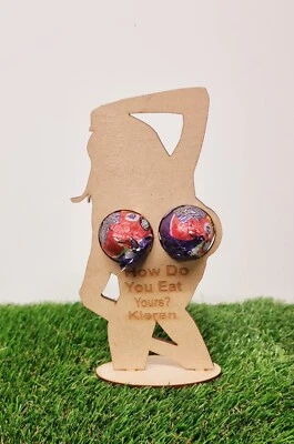 ACRYLICO Personalised Easter Egg Holder Adult 18+ Funny Boobs How Do You Eat Yours? Creme