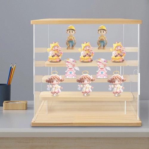 5-Tier Clear Acrylic Display Case Toy Display Box with LED Light - Picture 2 of 17