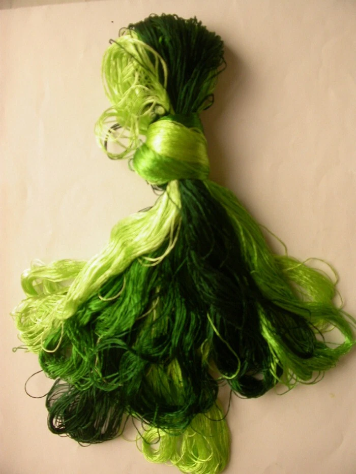 440M from light to deep 100% real mulberry silk,hand-dyed embroidery silk thread