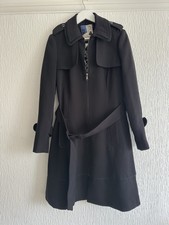 Black Coat 12 Betty Jackson Black Belted Smart Glam Party Occasion Winter