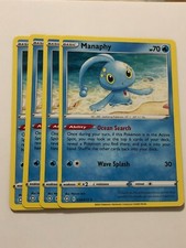 Pokemon Card Shining Fates 4x Playset Manaphy 024/072 Near Mint