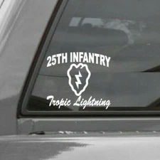 25th Infantry Tropic Lightning Vinyl Window Decal U. S. Army