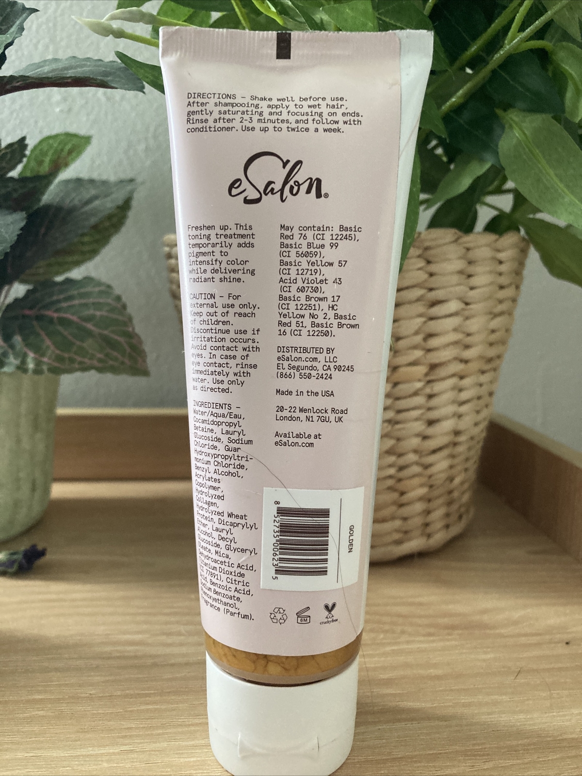 eSalon Tint Rinse boost GOLDEN Revive Hair Color Add Shine 3.9 Fl oz NEW