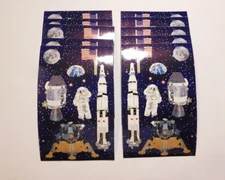 Mrs. Grossman's Stickers Lot of 10 Sheets ~Apollo Program~ 2006 RARE HTF