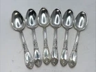 6 Pc Lot 1908 Antique LaVigne Grape Silverplate 1881 Rogers A1 6" Teaspoons