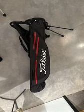 Titleist Golf Carry Stand Bag, Black And Red With Stand New