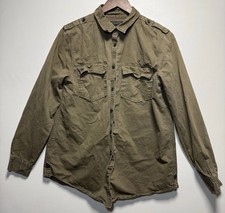 Banana Republic Button-Up Shirt Men's Medium Green Soft Wash Cotton Pockets