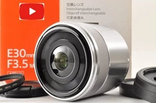 [Top Mint+ in BOX] SONY E 30mm f/3.5 SEL30M35 SILVER E-Mount Macro Lens JAPAN