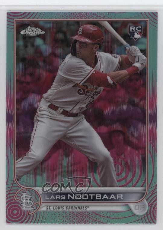 2022 Topps Chrome Sonic Aqua & Pink Pulse Refractor /199 Lars Nootbaar #19 1ob0