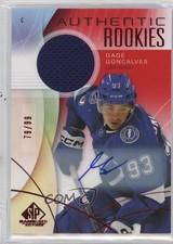 2024-25 SP Game Used Authentic Rookies Red Jersey 79/99 Gage Goncalves Auto 1ef4