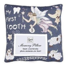 Simply Home 12" "My First Tooth" Tooth-Fairy Memory Photo Throw Pillow