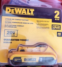 DEWALT DCB203 20V MAX Lithium-Ion Compact Battery Pack 2Ah Yellow