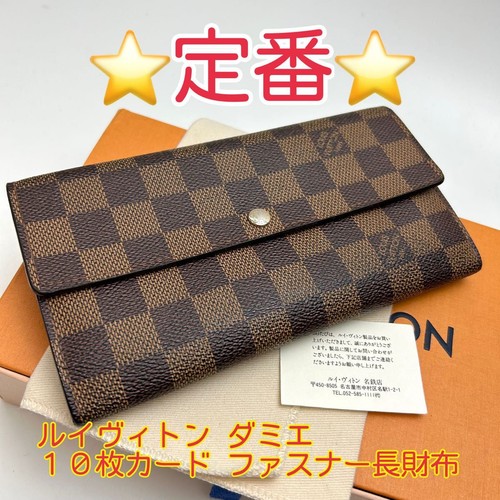 Louis Vuitton Damier Wallet 10 Card Zipper Long Pre-owned From Japan