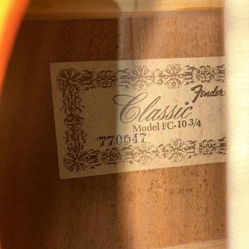 Rare Fender FC-10 3/4 Classical Guitar Made in Japan 1977 Vintage Model - Picture 5 of 20