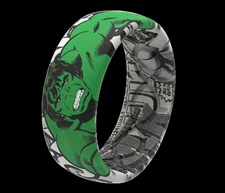 Marvel Groove Life "Hulk Black & White Comic" Silicone Ring Size 10