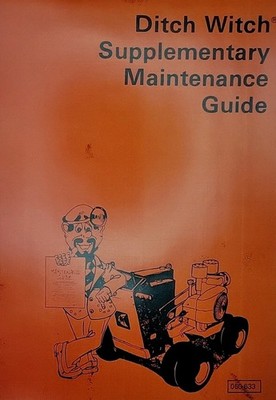 Ditch Witch 1025sk R100DA AR15 AR60 Service Supplement Maintenance Guide Manual