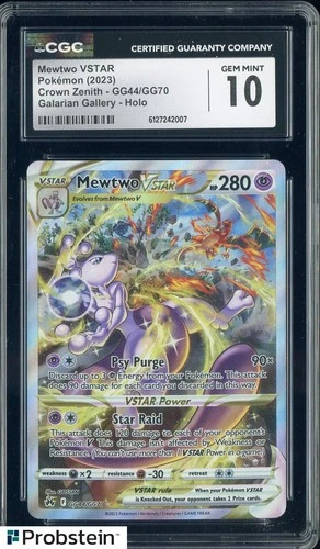 2023 Pokemon Crown Zenith Galarian Gallery #GG44 Mewtwo VSTAR CGC 10