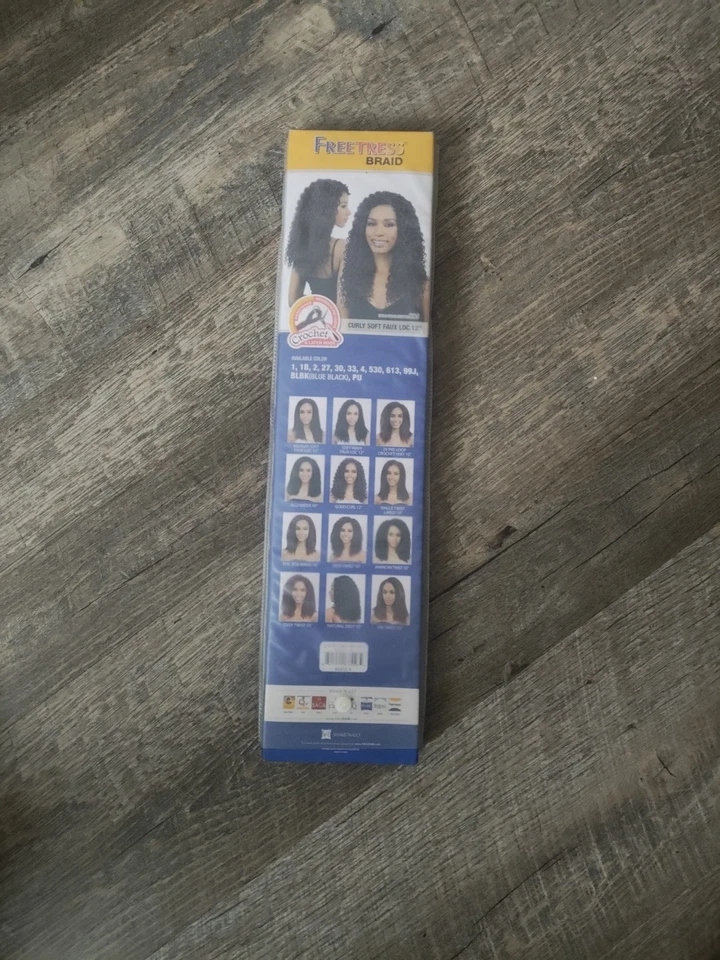Trenza de ganchillo sintética Freetress 12" rizada imitación loc Foto 2 de 2