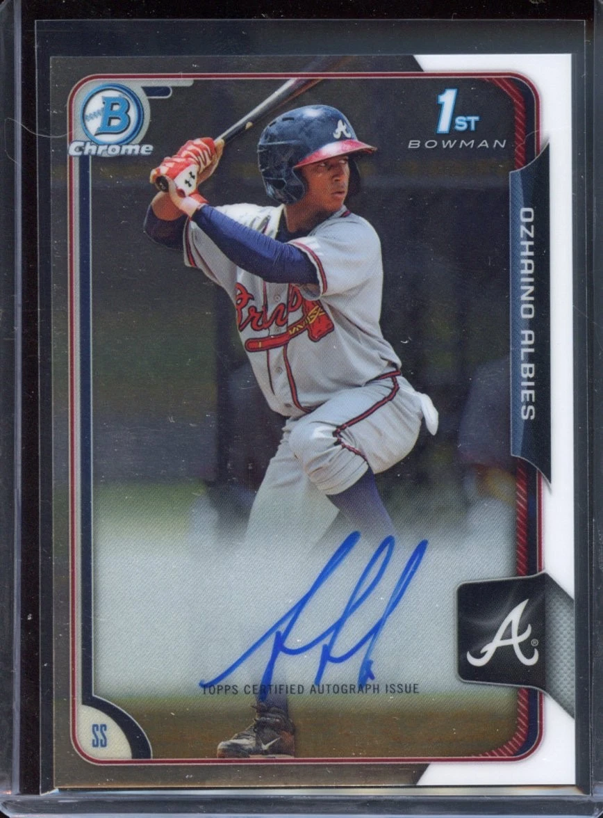 2015 Bowman - Chrome Prospects Autographs Ozzie Albies #BCAP-OAL (AU, RC)