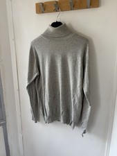 Pull Col Roulé Éric Bompard Gris Cachemire 