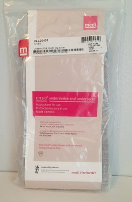 Medi Circaid Undersock Sleeve Lower Leg Silver CLL20401 Open Ended 1 Pair
