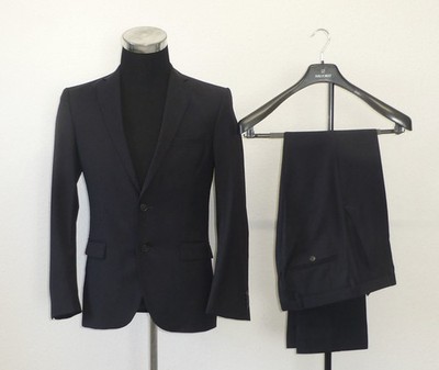 moderner 100% SW Anzug Cinque Modell Melotti Größe 44 schwarz