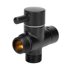 Solid Brass Matte Black Shower Arm G1/2" Universal 3-Way Diverter Valve