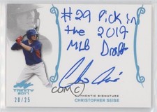2017 Leaf Trinity Platinum Holofoil Spectrum 20/25 Chris Seise #A-CS1 Auto k5l