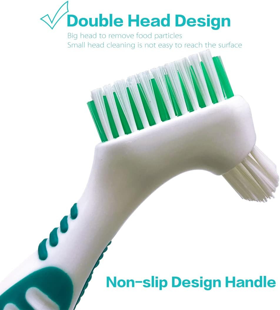 Premium Hygiene Denture Cleaning Brush Set, Multi-Layered Bristles & Ergonomic R