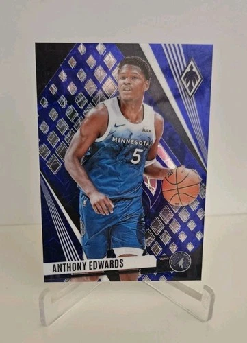 2023 Panini Phoenix Basketball Blue Lazer Anthony Edwards #227 PSA 10