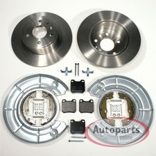 Bremsen Set Ø 286 mm 5-Loch + Spritzbleche + Handbremse hinten für Opel Vectra B