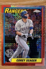 2025 Topps Series 1 - 1990 Topps Chrome Silver Pack Corey Seager #T90C-70