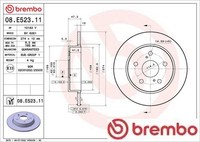 2X Bremsscheibe Brembo 08.E523.11 2 Bremsscheiben Hinterachse Hinten