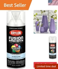 Fusion All-in-One Clear Adhesive Spray Paint, Fast-Drying 12 oz for Any Surface