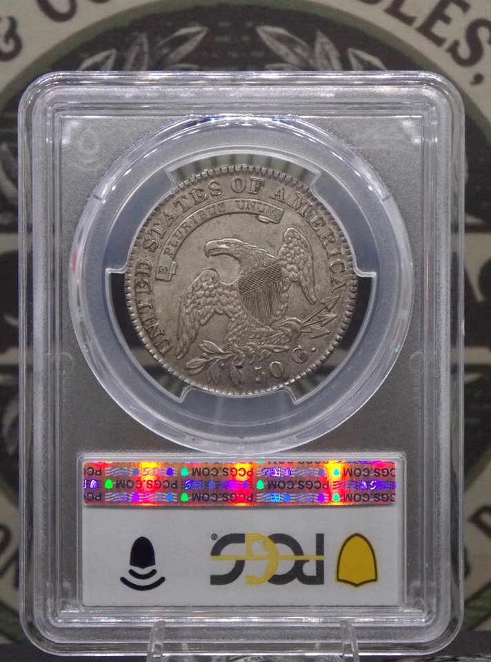 1830 Capped BUST Silver *SMALL 0* Half Dollar 50c PCGS AU55 #172 About Unc ECC&C - Image 4 of 4