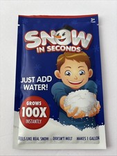 LOT OF 10 Snow In Seconds - Instant Artificial Snow - Makes 1 Gallon
