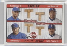 2003 Vintage Timeless Teams Bats /175 Alex Rodriguez Ivan Juan Gonzalez HOF 0o9