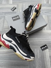 *100% AUTHENTIC* Balenciaga Triple S Black Red White EU 44 UK 10