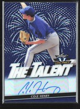 Cole Henry 2020 Leaf Valiant The Talent Blue Auto /50 #TT-CH1