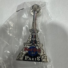 Hard Rock Café Pin Paris - Guitarra Torre Eiffel - Rojo, Blanco, Cuello Azul - 406796